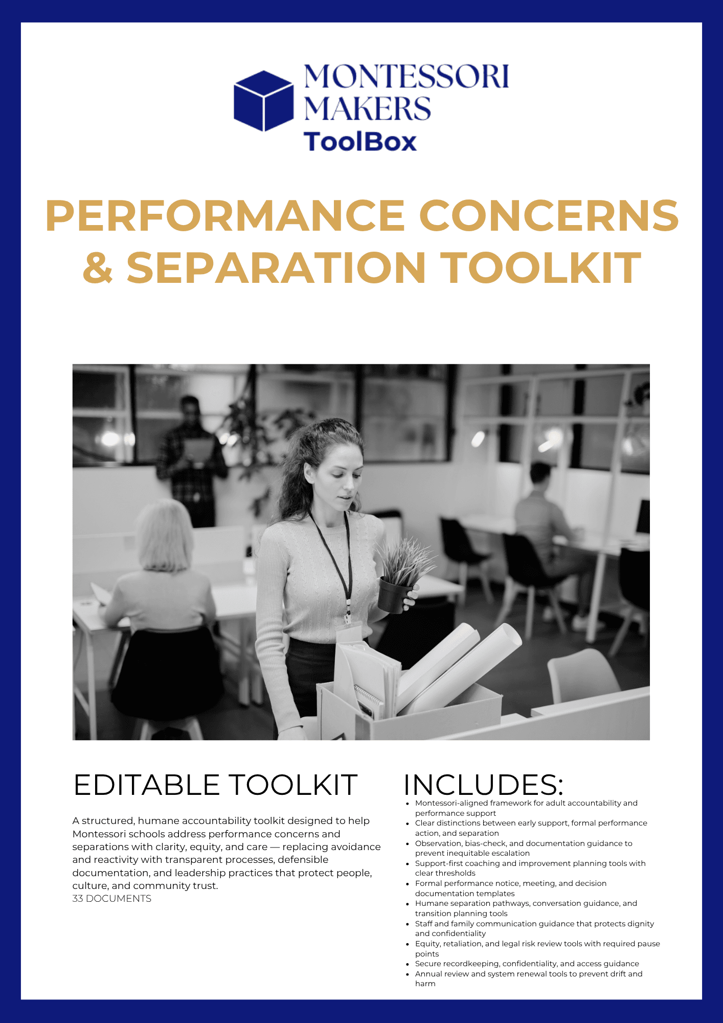 Performance Concerns & Separation Toolkit — Montessori Makers Toolbox