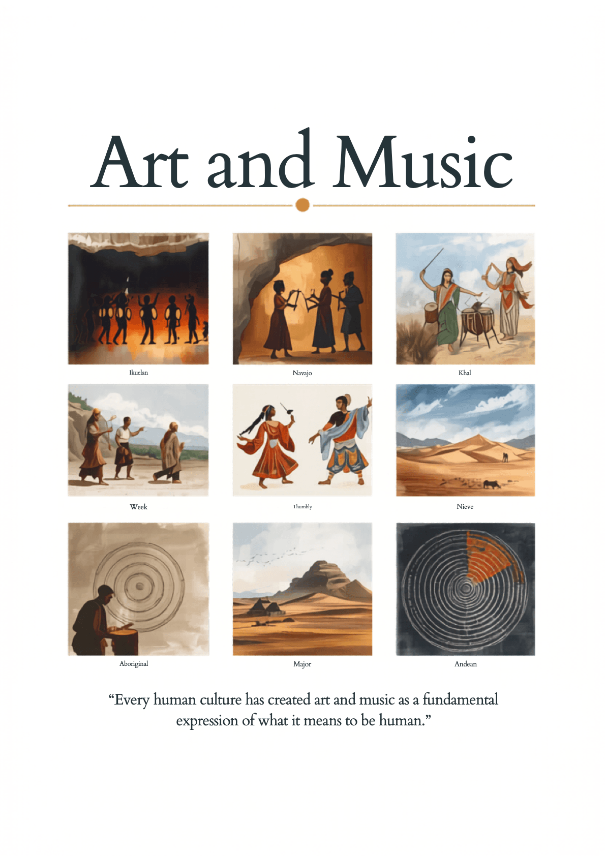 Art and Music — Fundamental Needs Impressionistic Chart